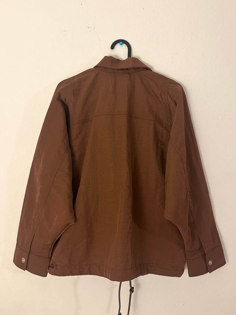 Anthropologie Daily Practice Funnel Neck Jacket - Brown/bronze M - Picture 4 of 9